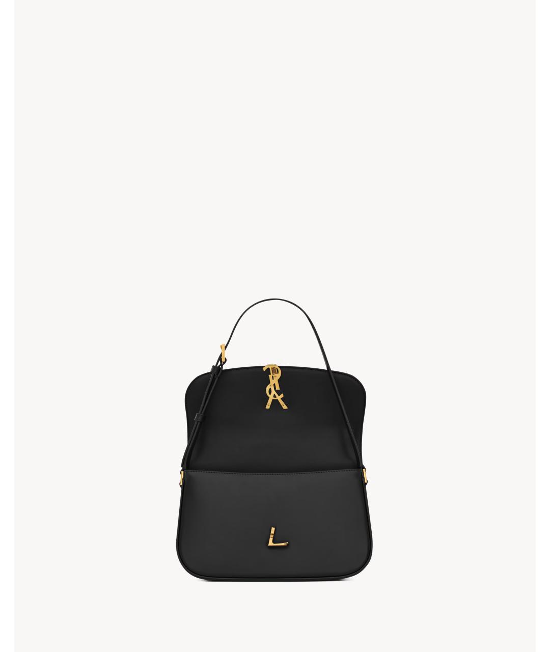 SAINT LAURENT Черная кожаная сумка через плечо, фото 4