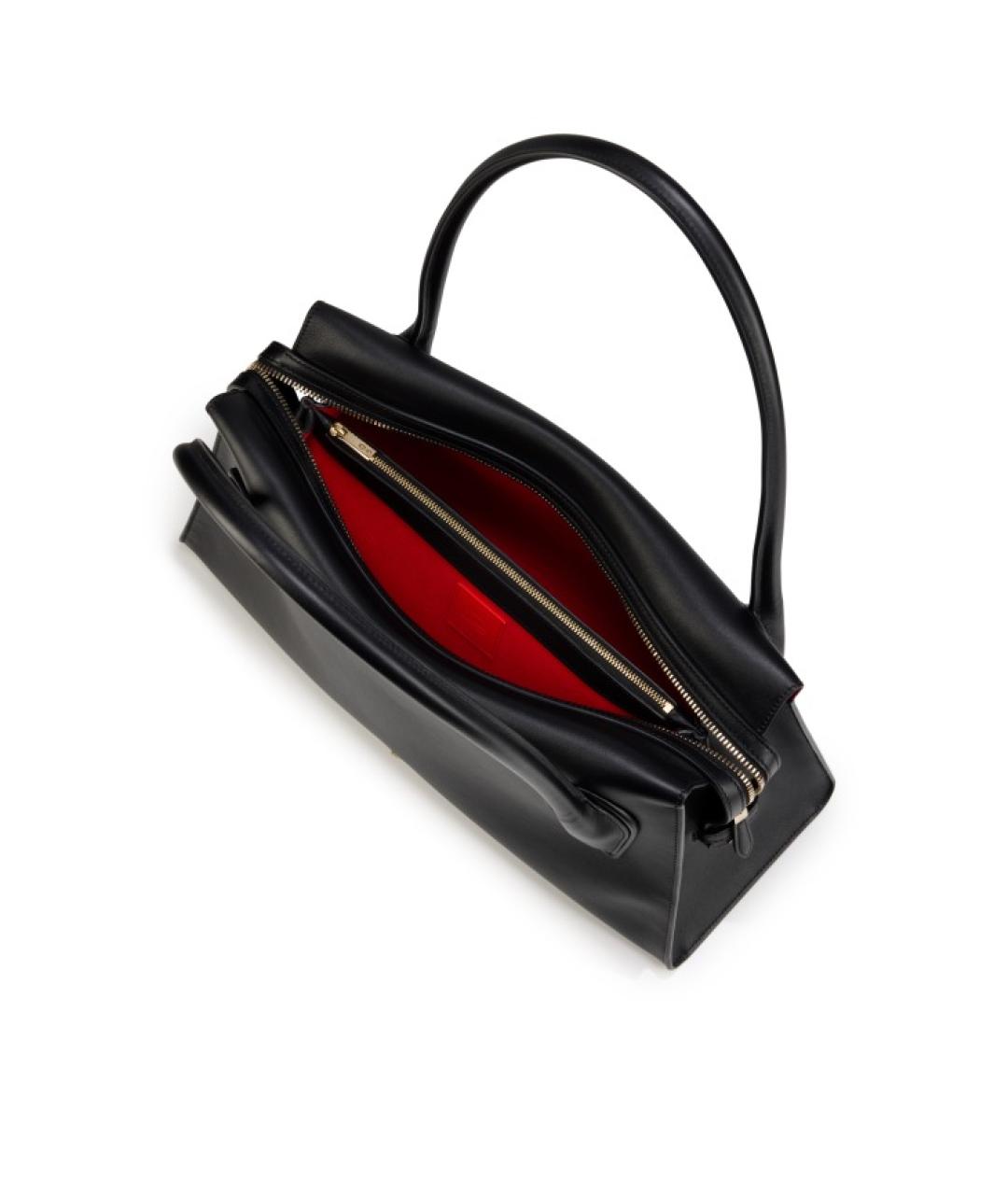 CHRISTIAN LOUBOUTIN Черная кожаная сумка через плечо, фото 2