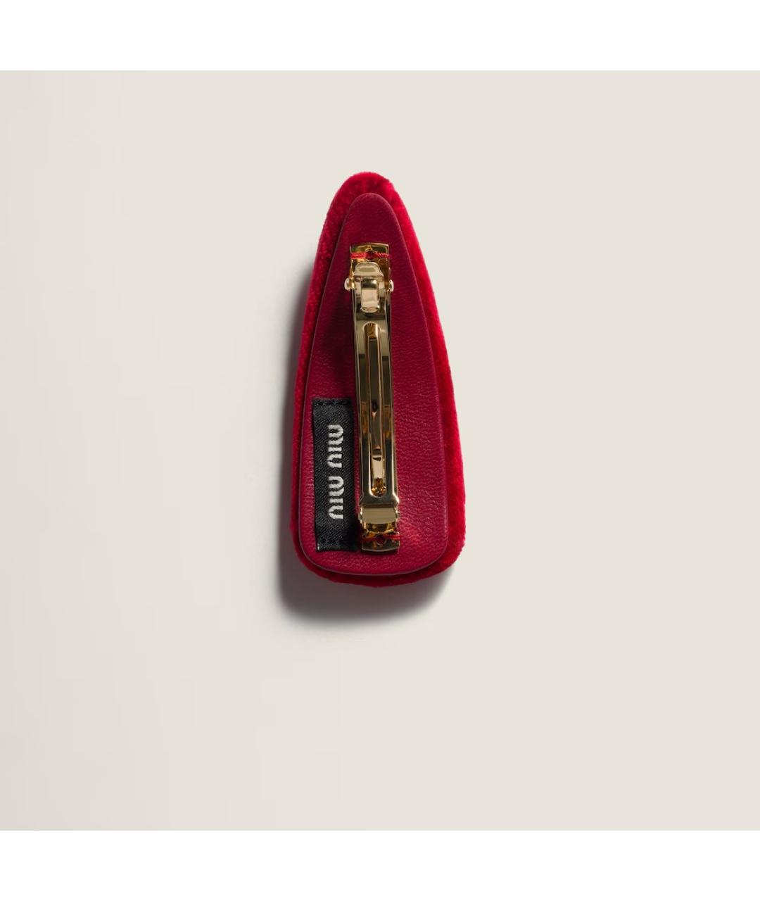 MIU MIU Красная заколка, фото 2