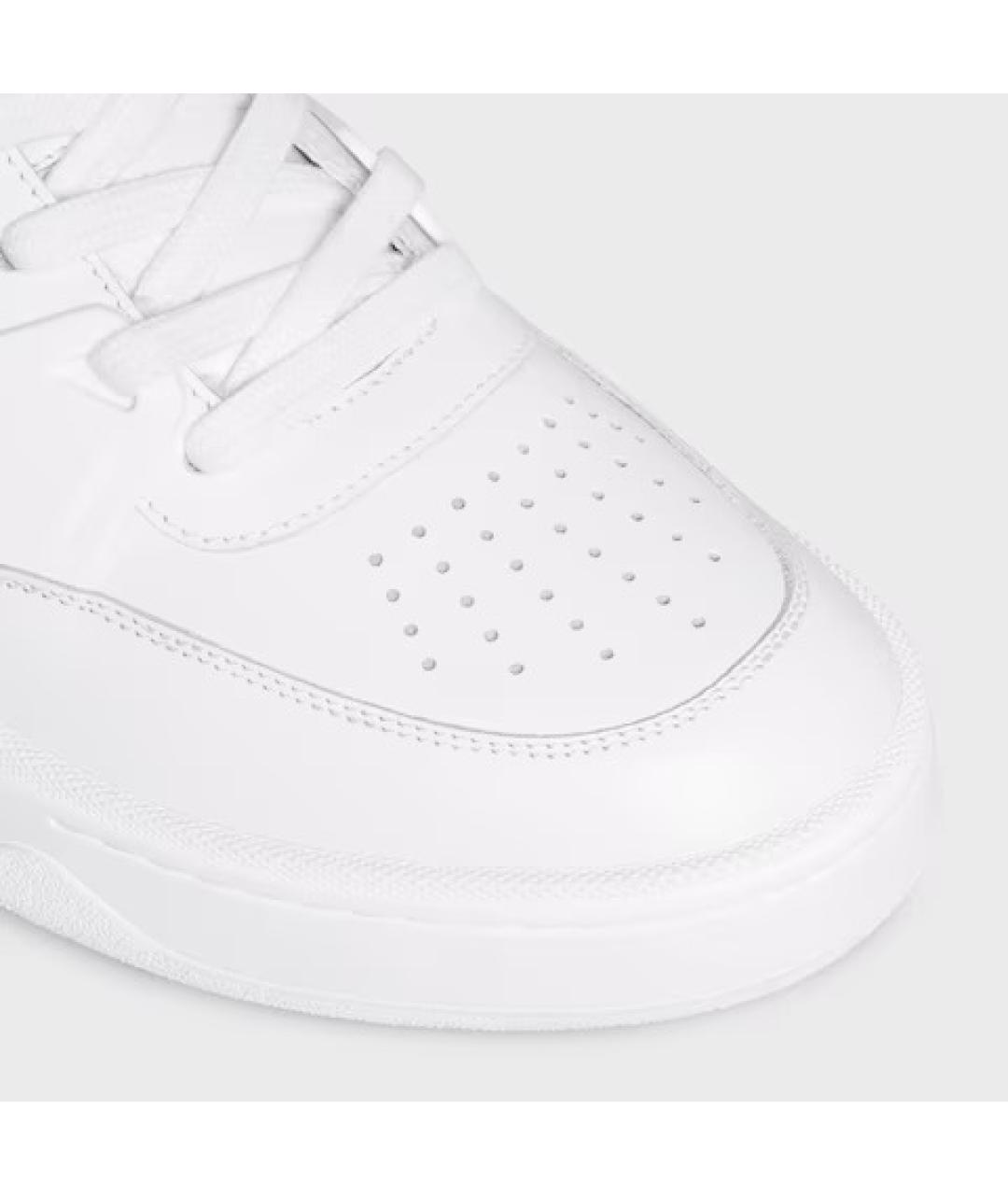 CELINE Белые кожаные низкие кроссовки / кеды, фото 4