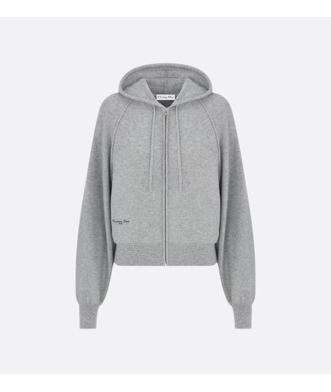 CHRISTIAN DIOR Серый кашемировый джемпер / свитер, фото 1