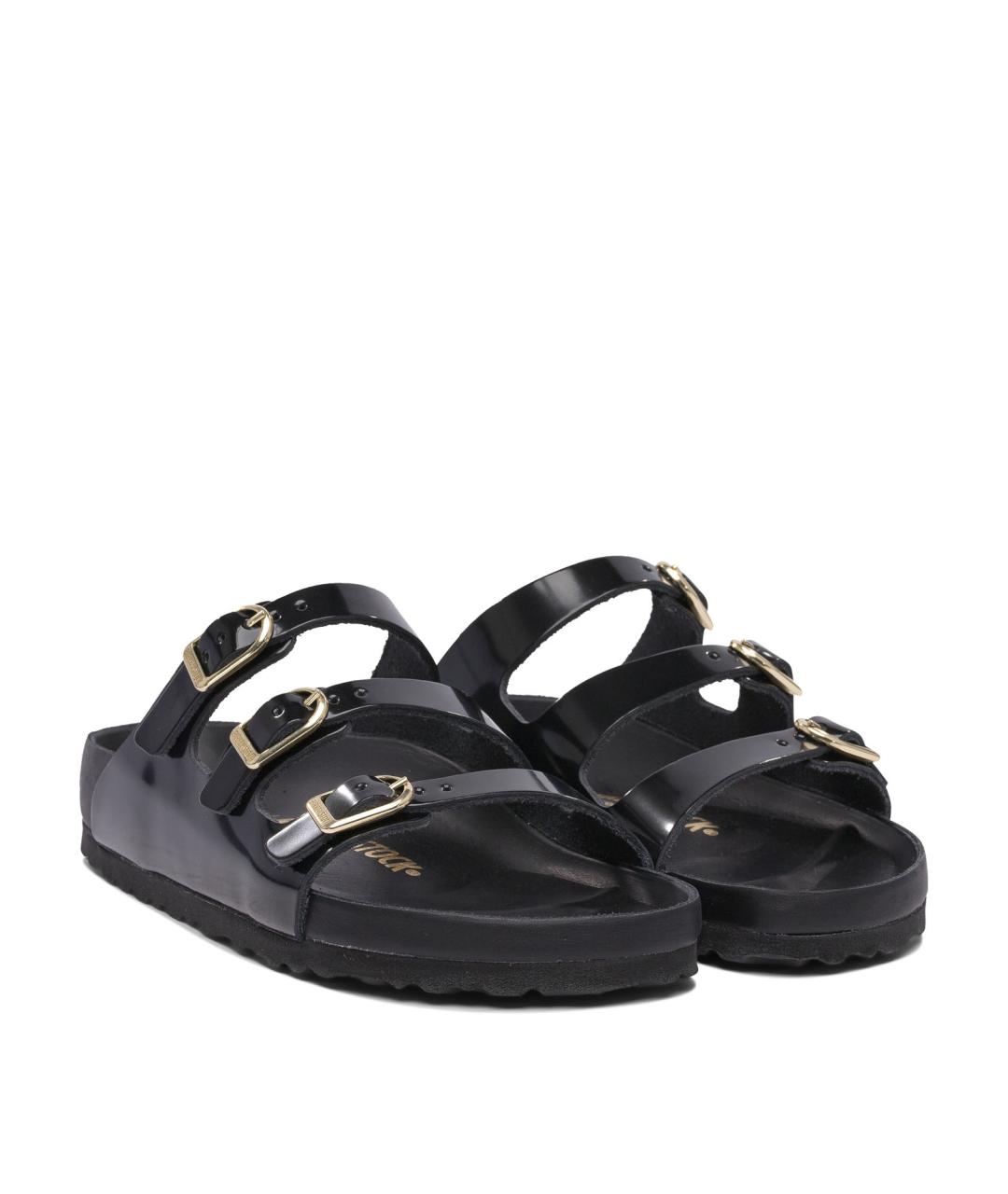 BIRKENSTOCK Черные кожаные сандалии, фото 2