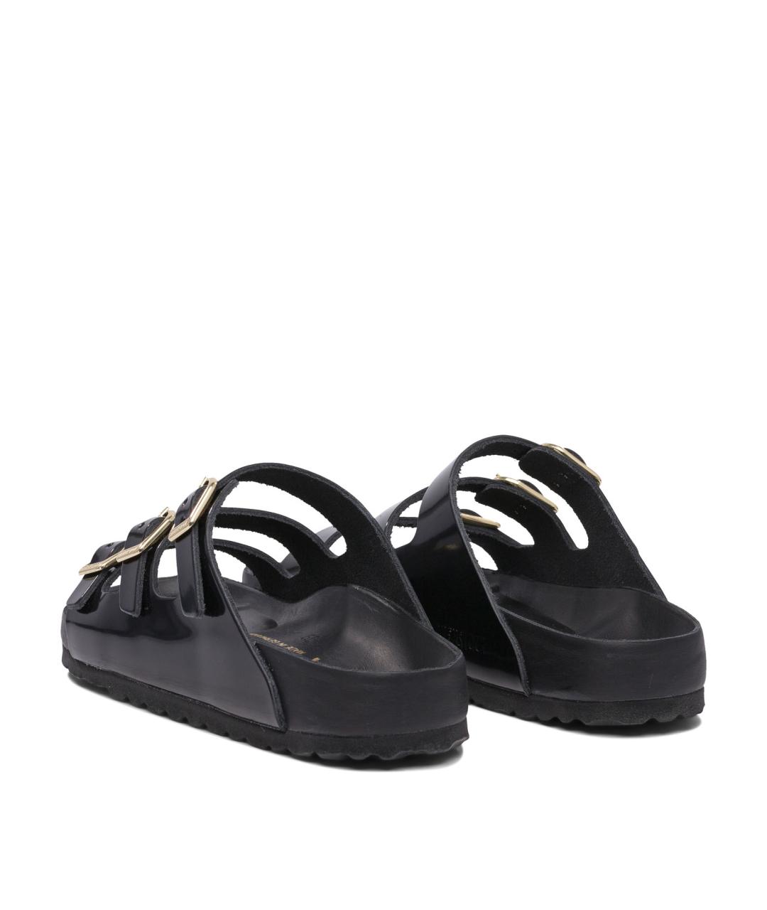 BIRKENSTOCK Черные кожаные сандалии, фото 4