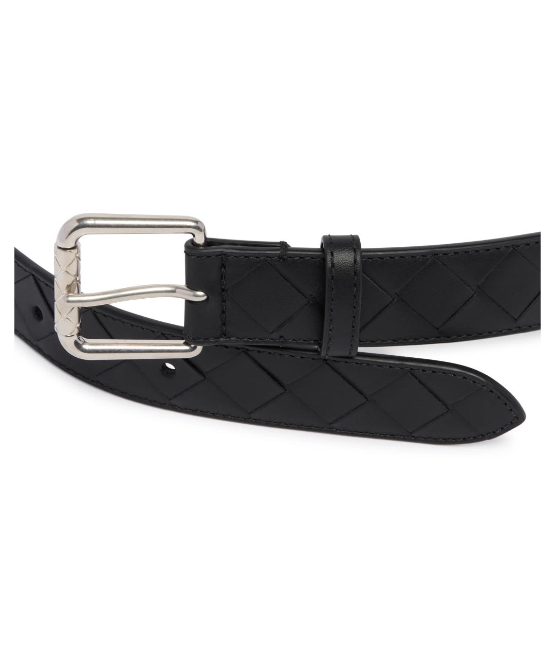 BOTTEGA VENETA Черный кожаный ремень, фото 2