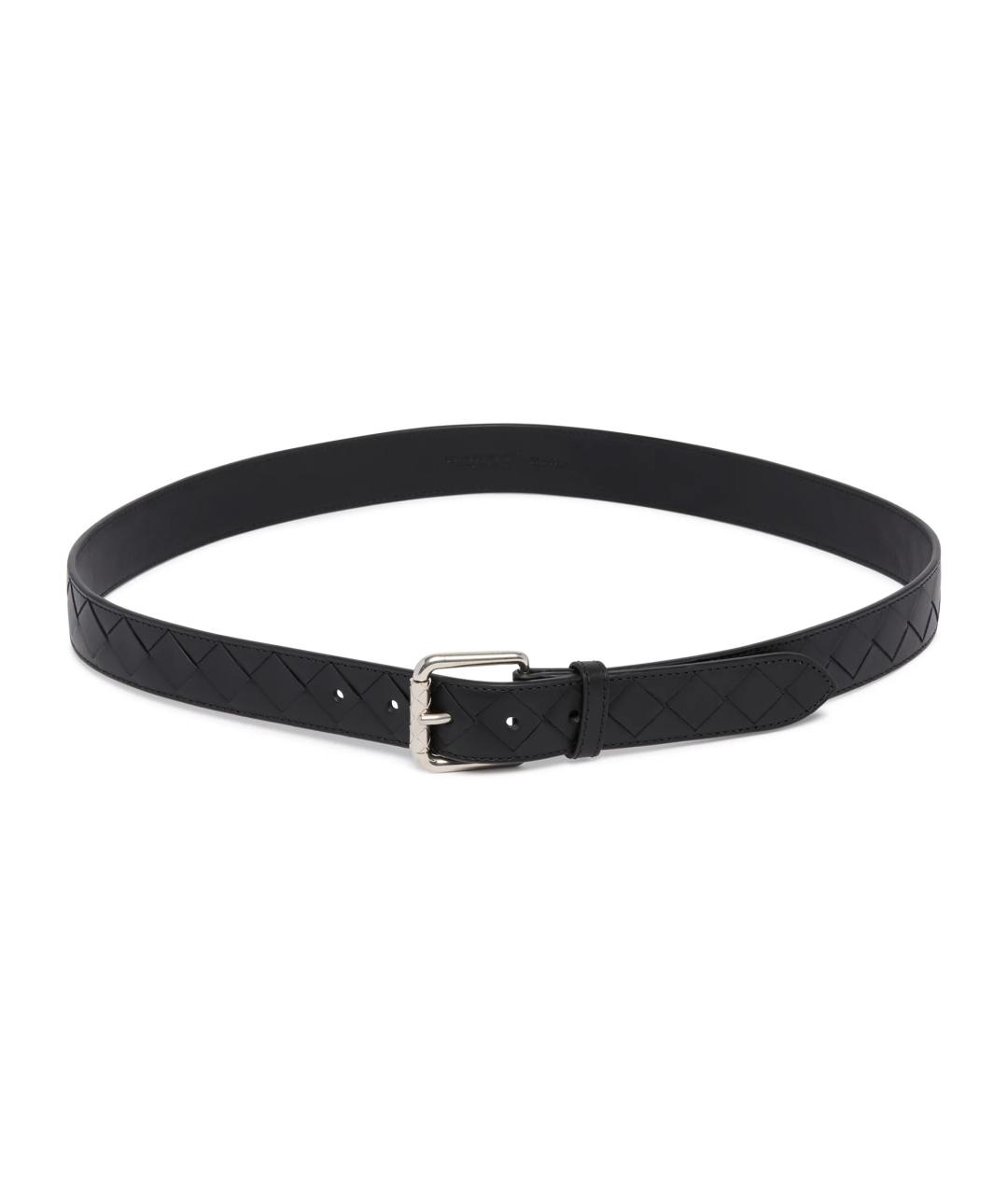 BOTTEGA VENETA Черный кожаный ремень, фото 1