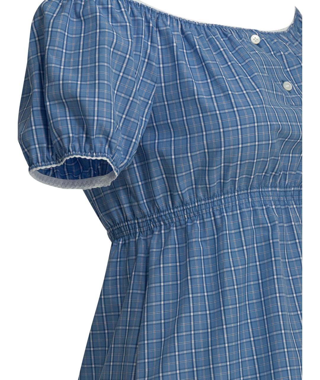 MIU MIU Голубое хлопковое повседневное платье, фото 3