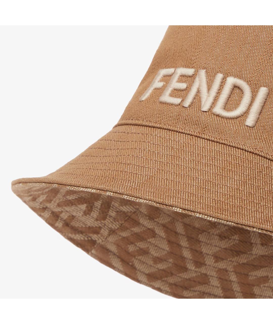 FENDI Бежевая хлопковая панама, фото 2