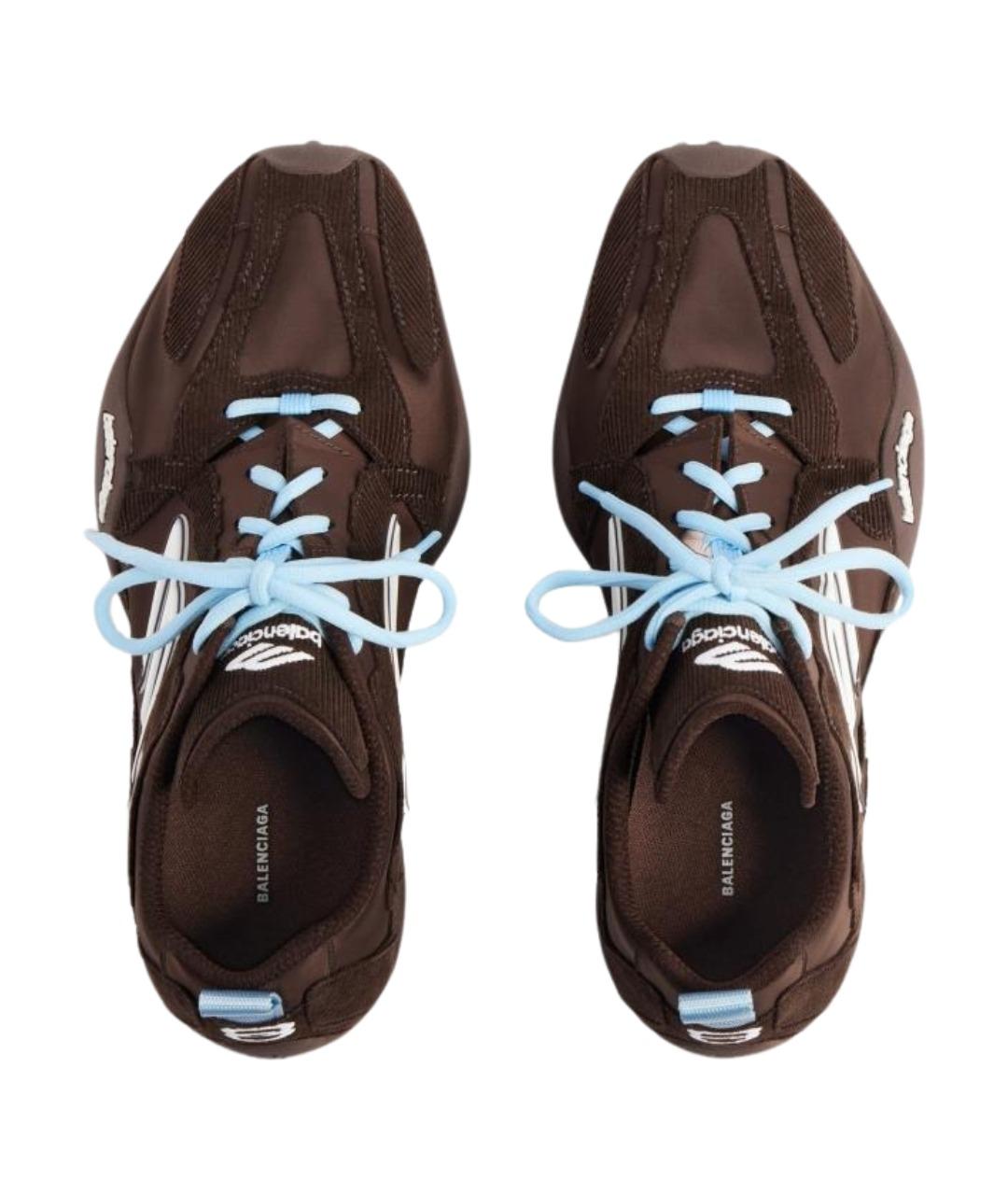 BALENCIAGA Коричневые замшевые кроссовки, фото 4