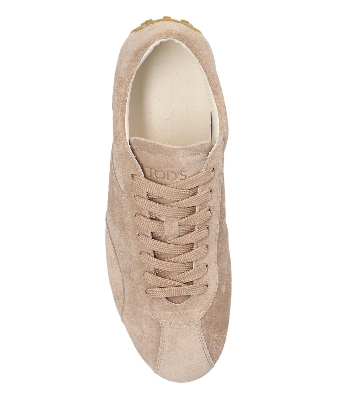TOD'S Розовые замшевые кроссовки, фото 3