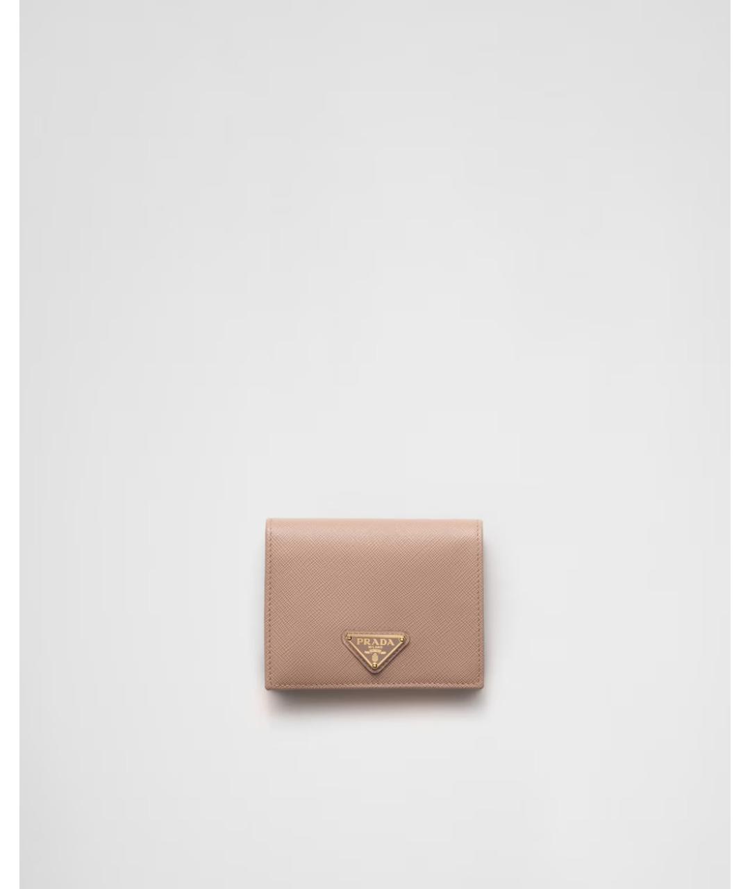PRADA Бежевый кожаный кошелек, фото 5