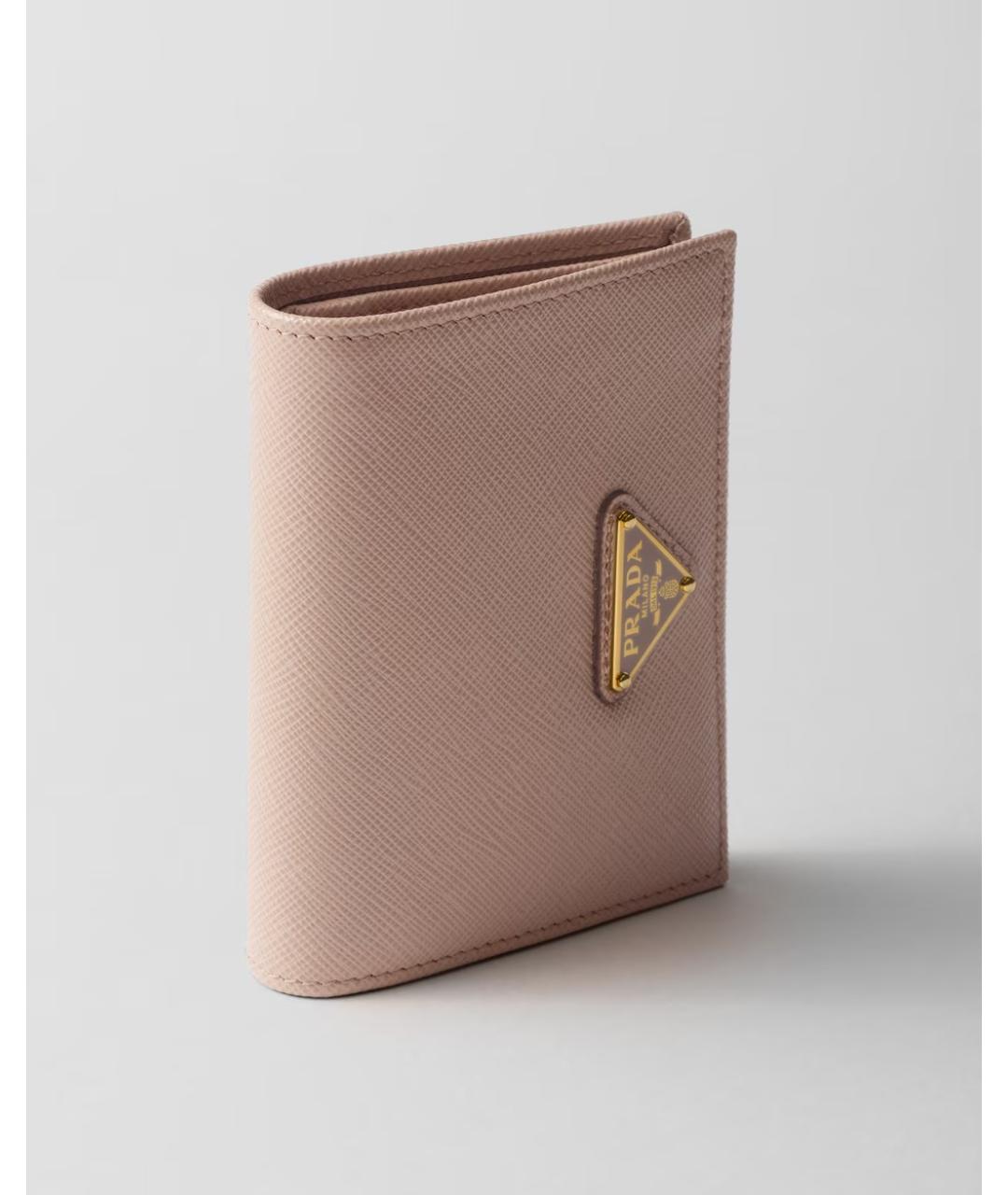 PRADA Бежевый кожаный кошелек, фото 4