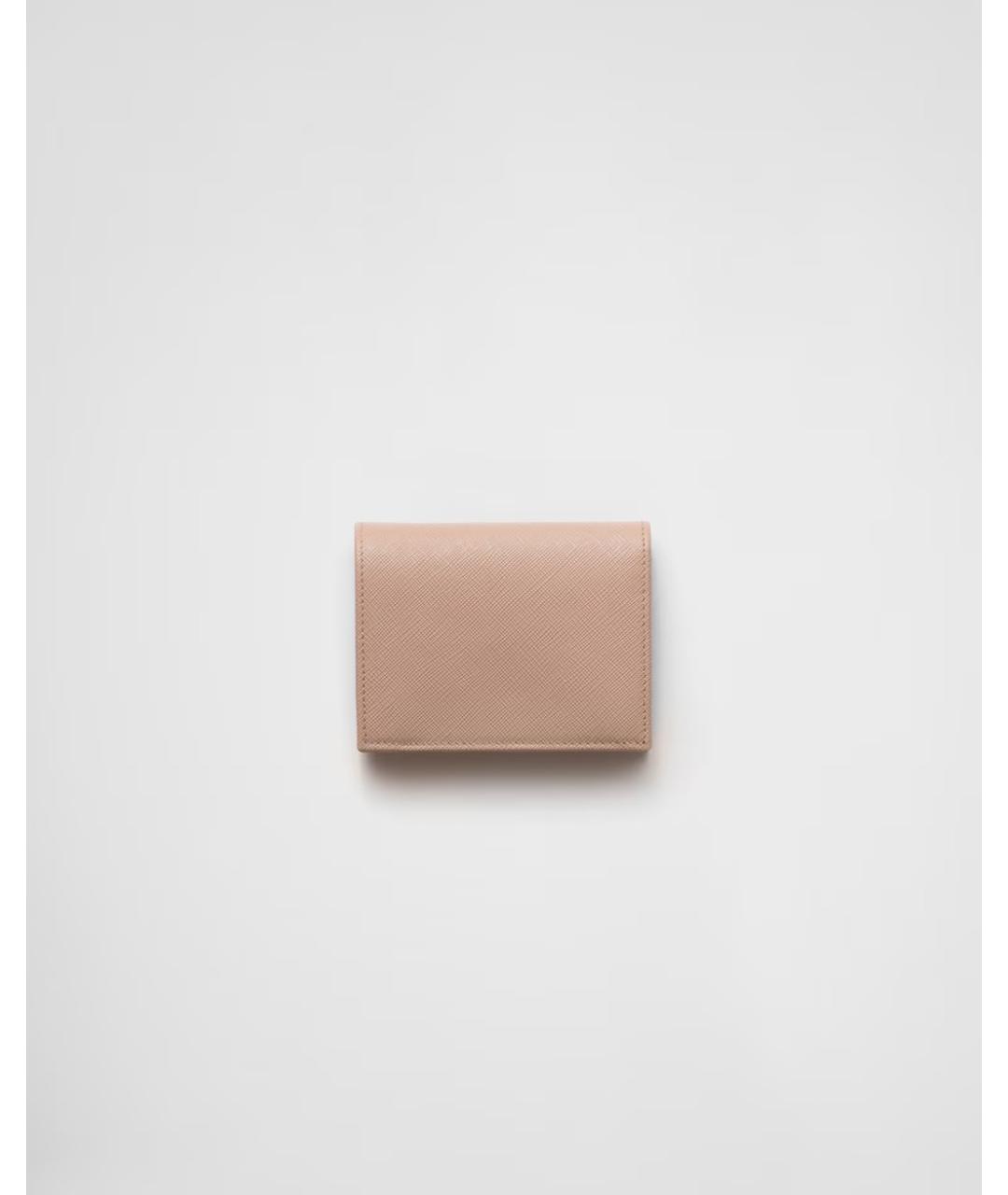 PRADA Бежевый кожаный кошелек, фото 3