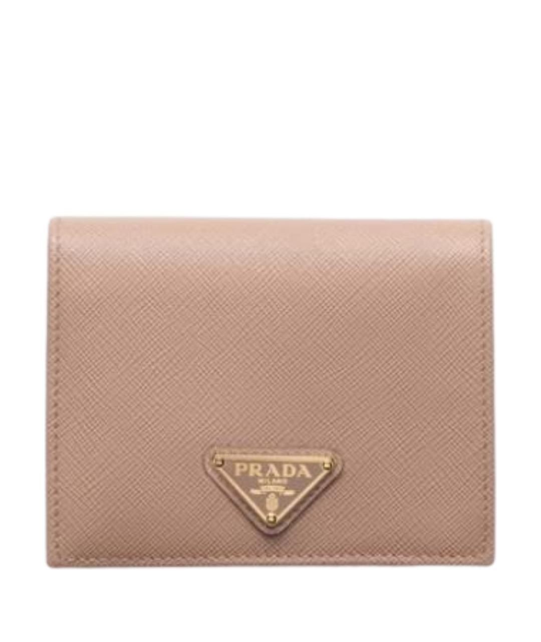PRADA Бежевый кожаный кошелек, фото 1