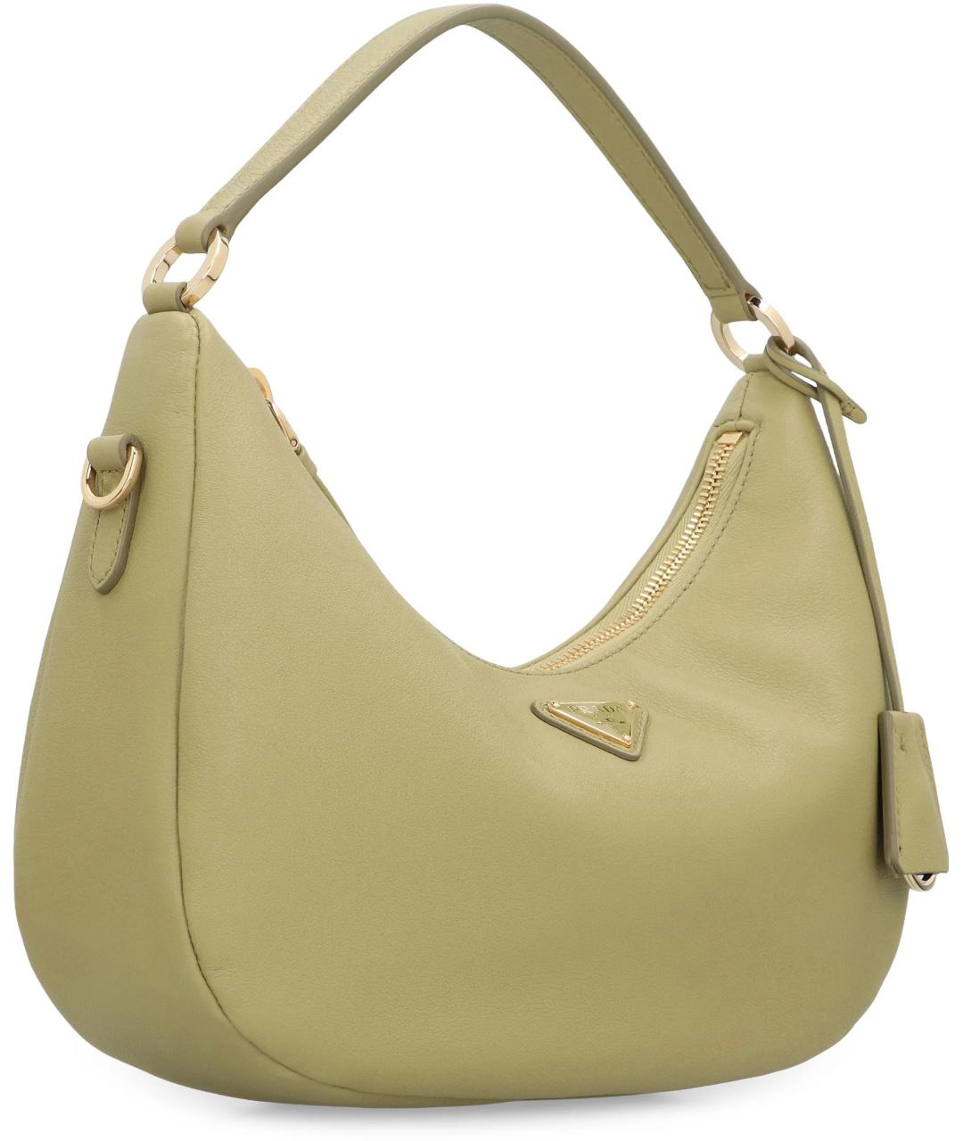 PRADA Зеленая кожаная сумка с короткими ручками, фото 2