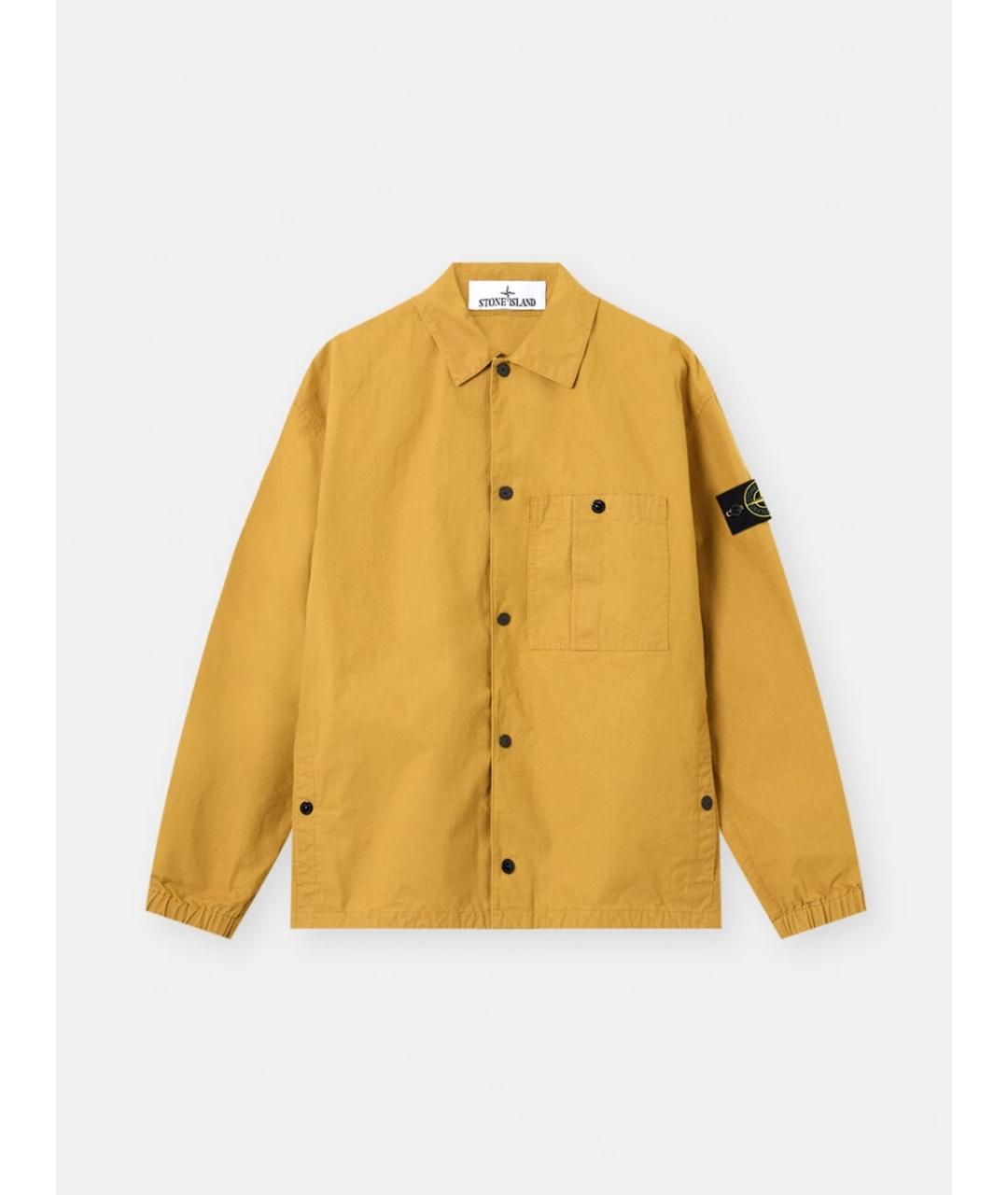 STONE ISLAND Желтая хлопковая кэжуал рубашка, фото 1