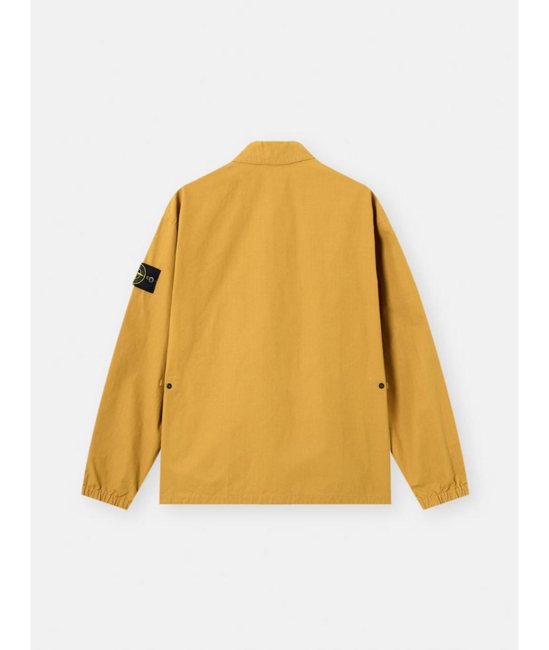 STONE ISLAND Желтая хлопковая кэжуал рубашка, фото 2