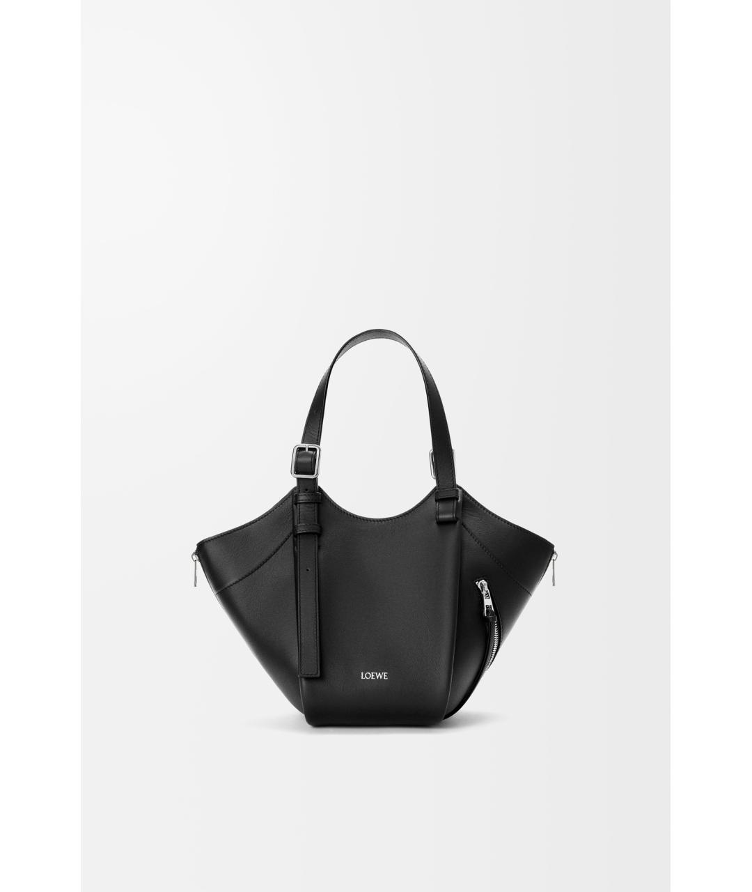 LOEWE Черная кожаная сумка тоут, фото 1