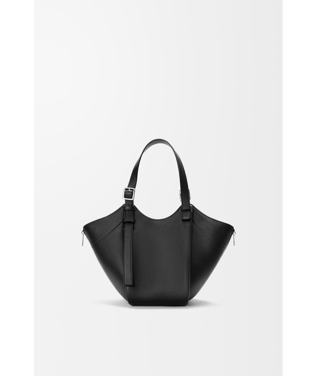 LOEWE Черная кожаная сумка тоут, фото 4