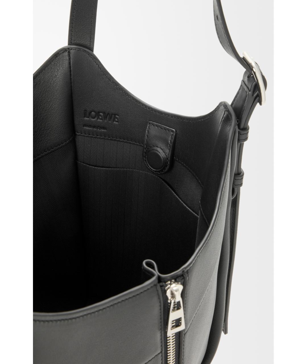 LOEWE Черная кожаная сумка тоут, фото 6