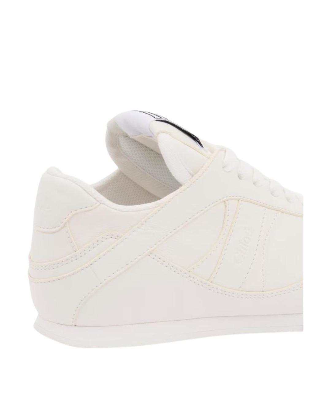 CHLOE Белые кожаные кроссовки, фото 5