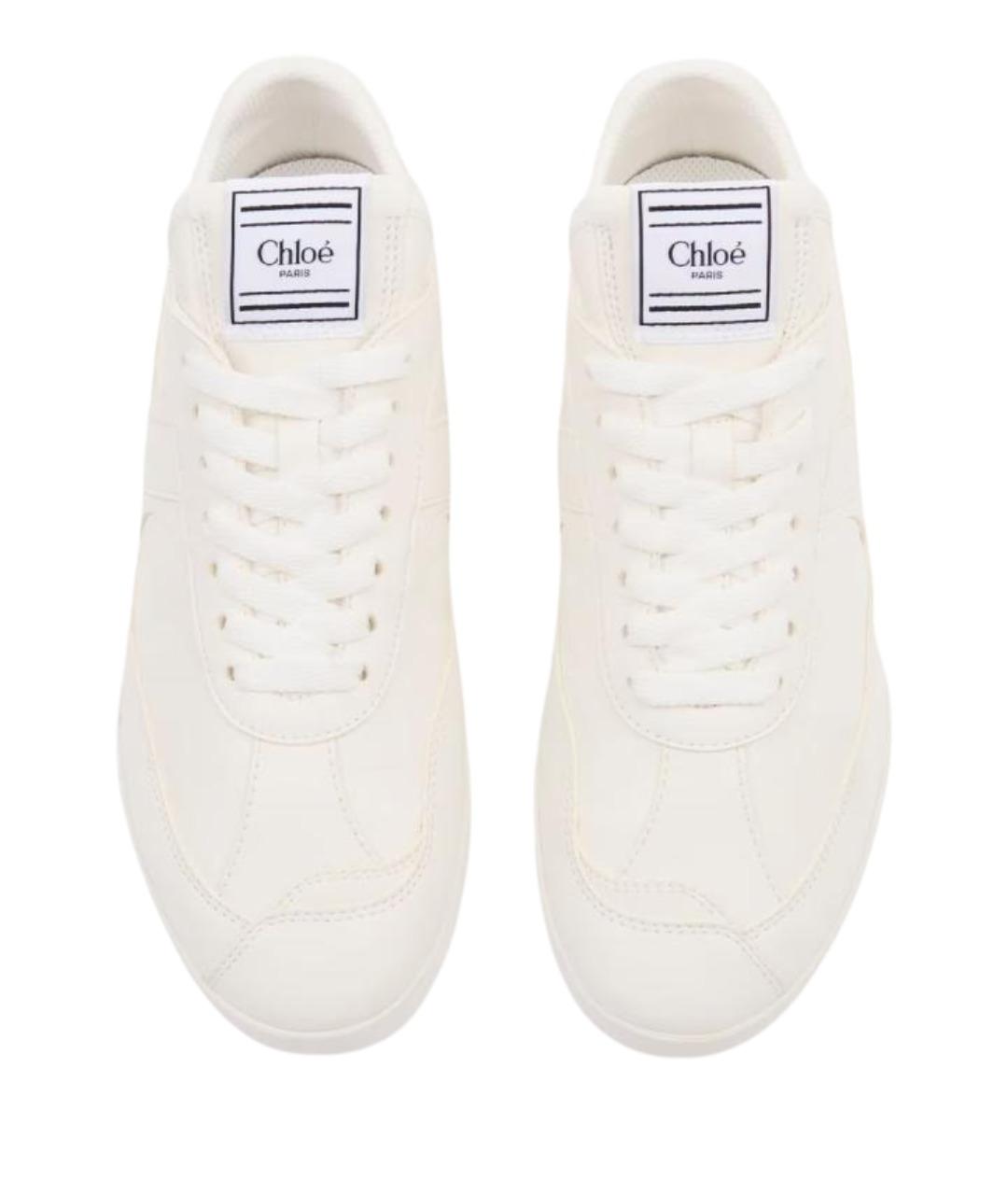 CHLOE Белые кожаные кроссовки, фото 3