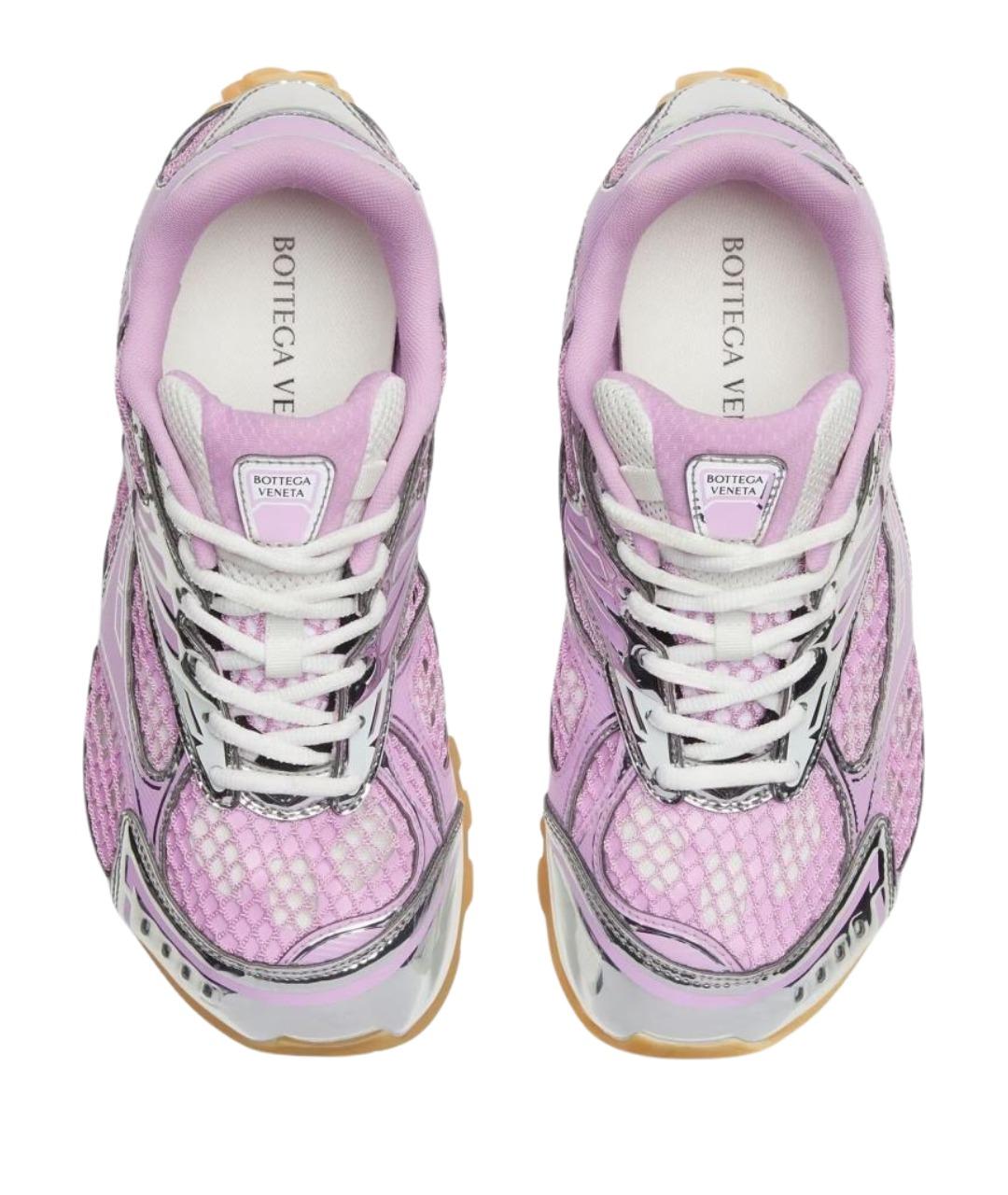 BOTTEGA VENETA Розовые синтетические кроссовки, фото 2