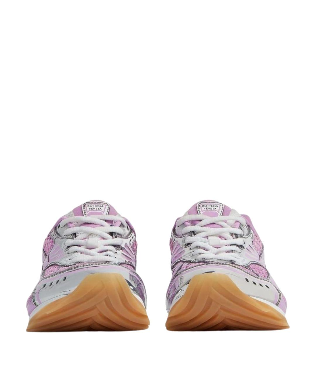 BOTTEGA VENETA Розовые синтетические кроссовки, фото 3