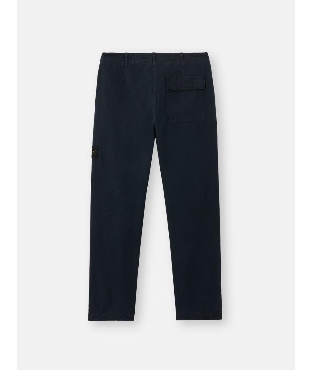 STONE ISLAND Синие хлопковые повседневные брюки, фото 2