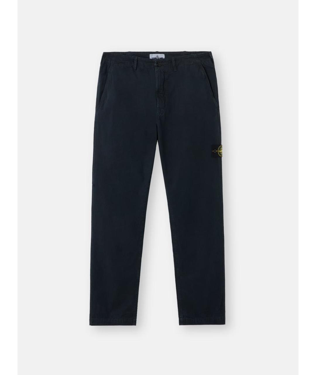 STONE ISLAND Синие хлопковые повседневные брюки, фото 1