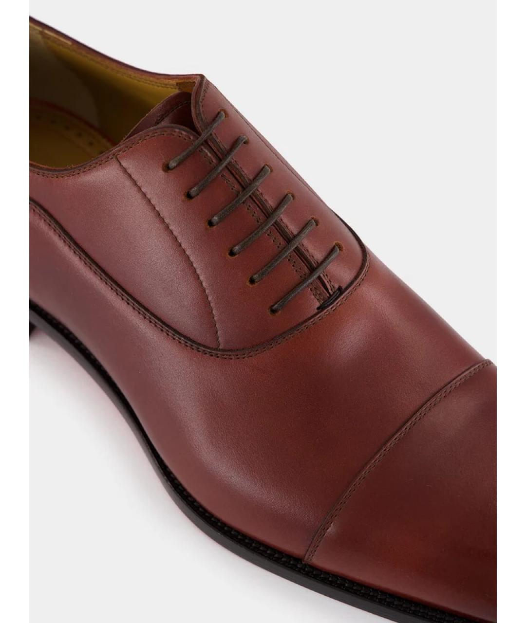 CHRISTIAN LOUBOUTIN Коричневые кожаные туфли, фото 7