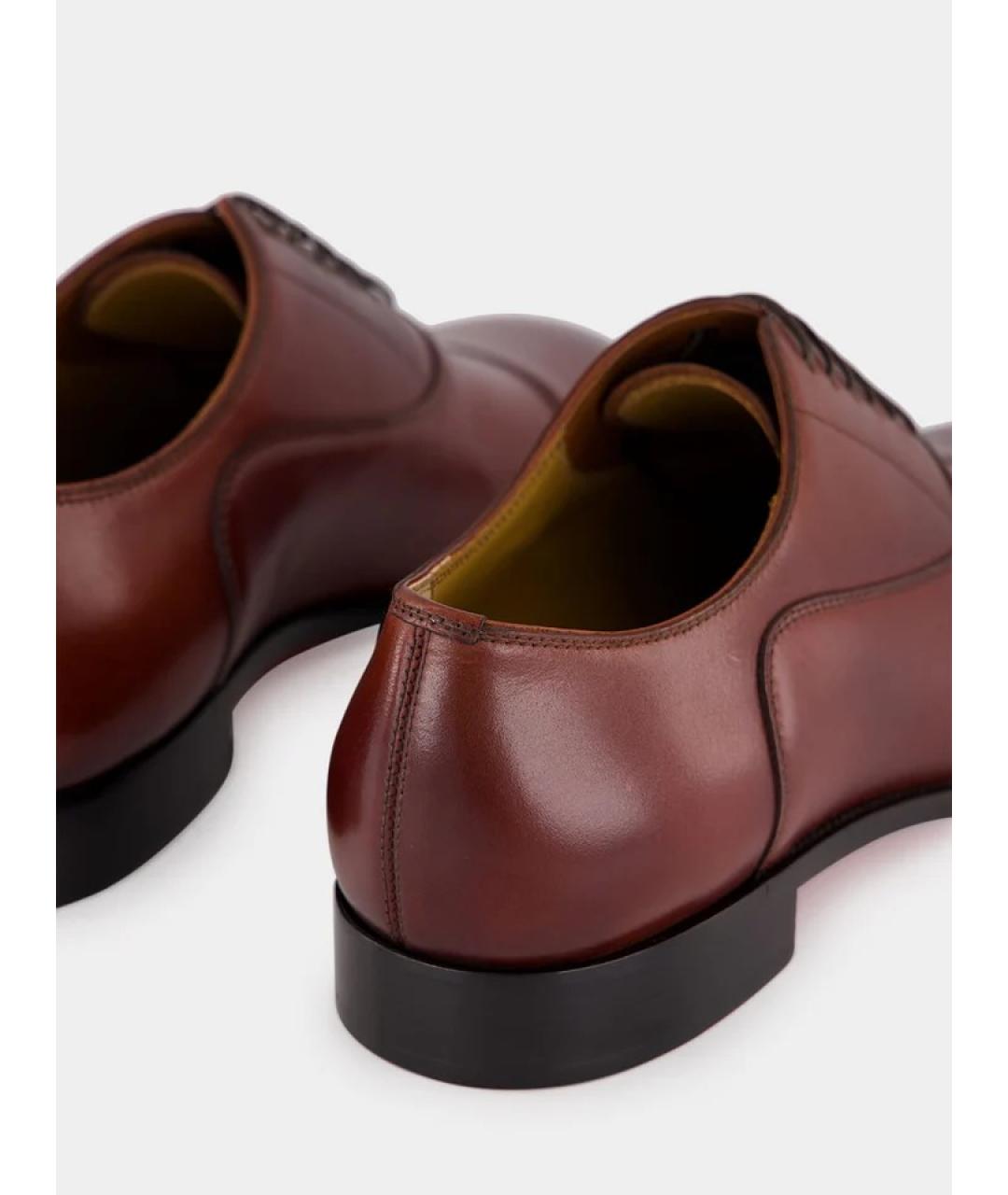 CHRISTIAN LOUBOUTIN Коричневые кожаные туфли, фото 5