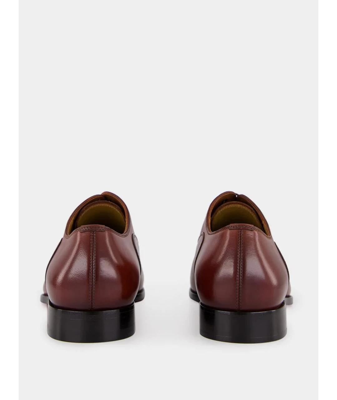 CHRISTIAN LOUBOUTIN Коричневые кожаные туфли, фото 4