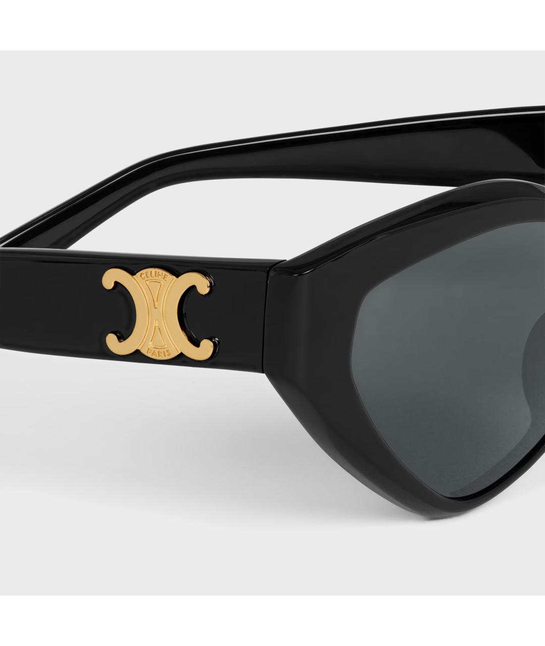 CELINE Черные пластиковые солнцезащитные очки, фото 3