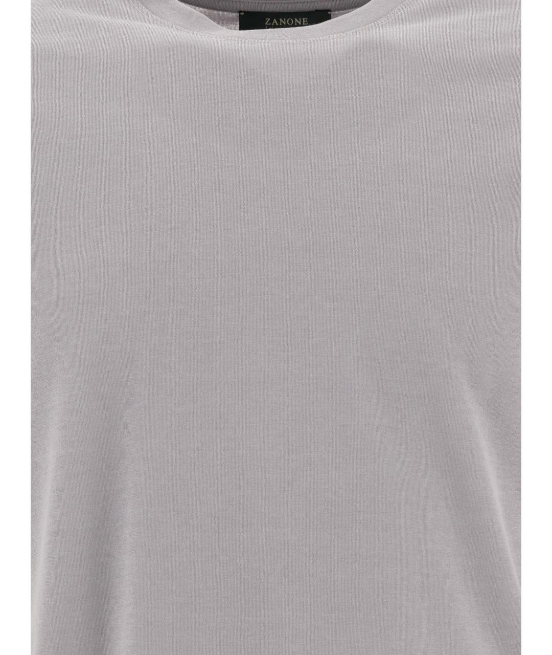 ZANONE Серая хлопковая футболка, фото 3