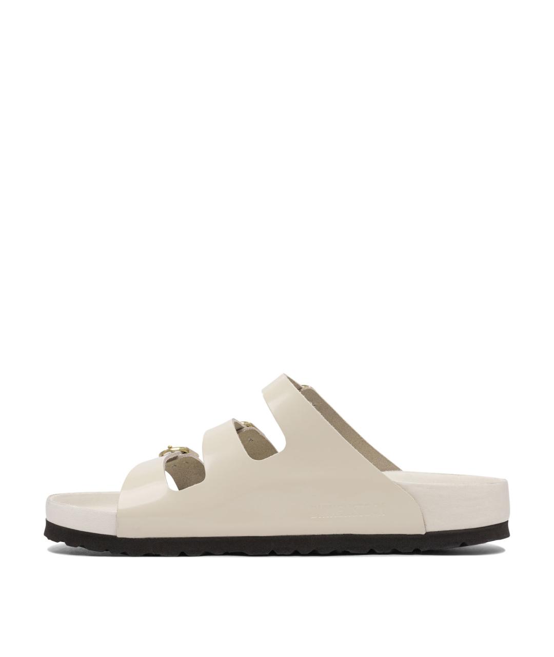 BIRKENSTOCK Белые кожаные сандалии, фото 3