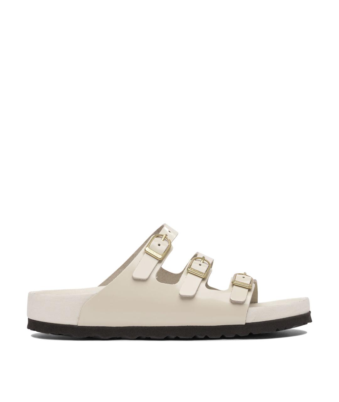 BIRKENSTOCK Белые кожаные сандалии, фото 1