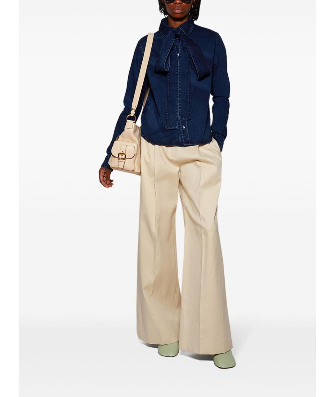 CHLOE Бежевая кожаная сумка через плечо, фото 4