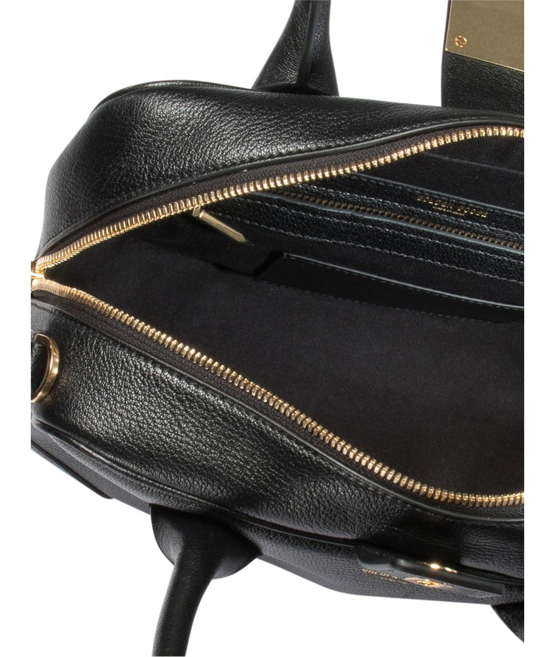 GOLDEN GOOSE DELUXE BRAND Черная кожаная сумка с короткими ручками, фото 5