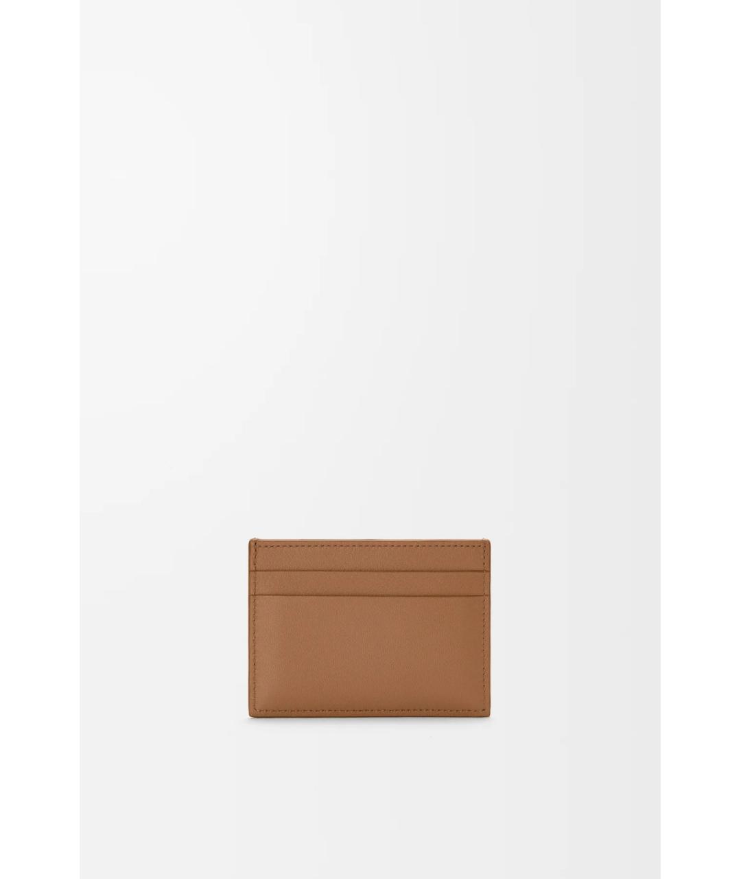 LOEWE Коричневый кожаный кардхолдер, фото 3