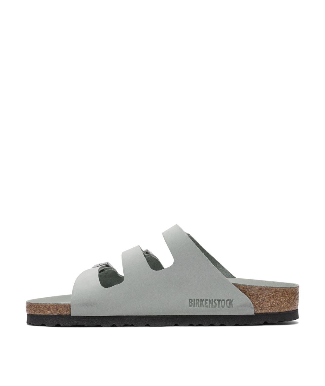 BIRKENSTOCK Серые кожаные сандалии, фото 3