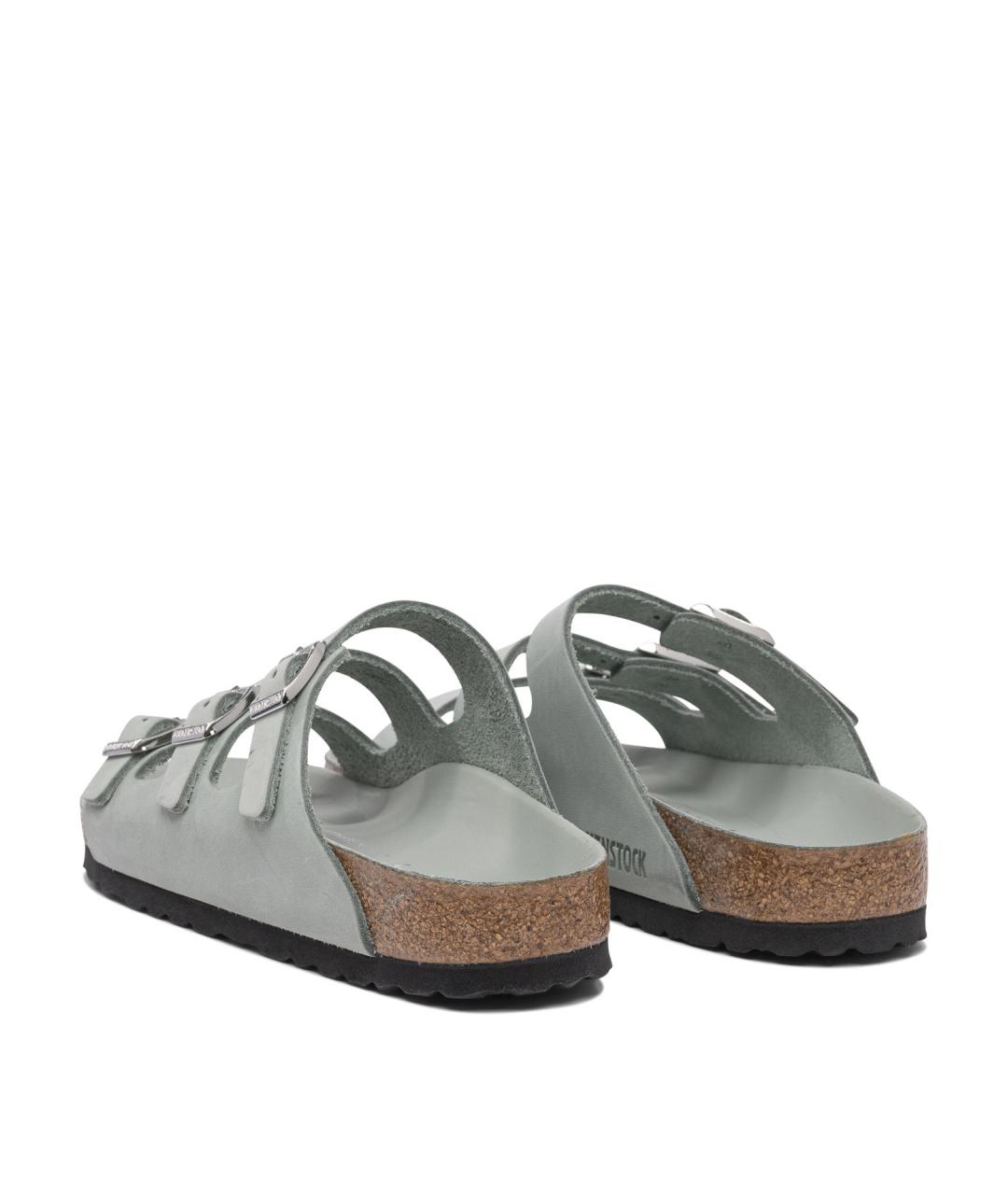 BIRKENSTOCK Серые кожаные сандалии, фото 4