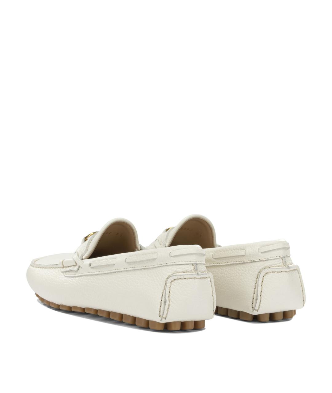 VALENTINO Белые кожаные лоферы, фото 3