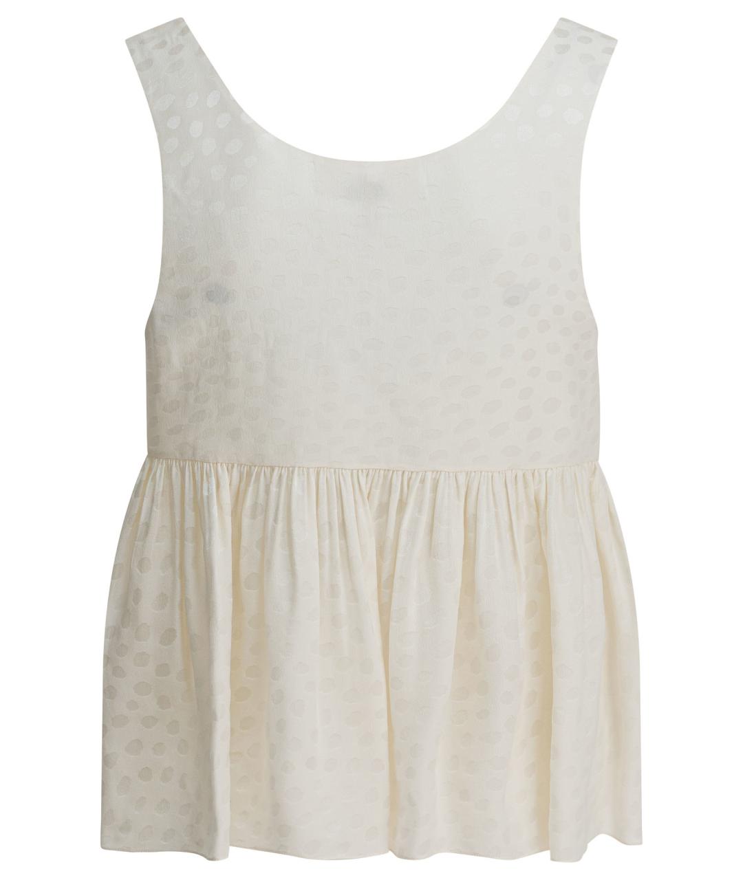 CHLOE Белая шелковая блузы, фото 2