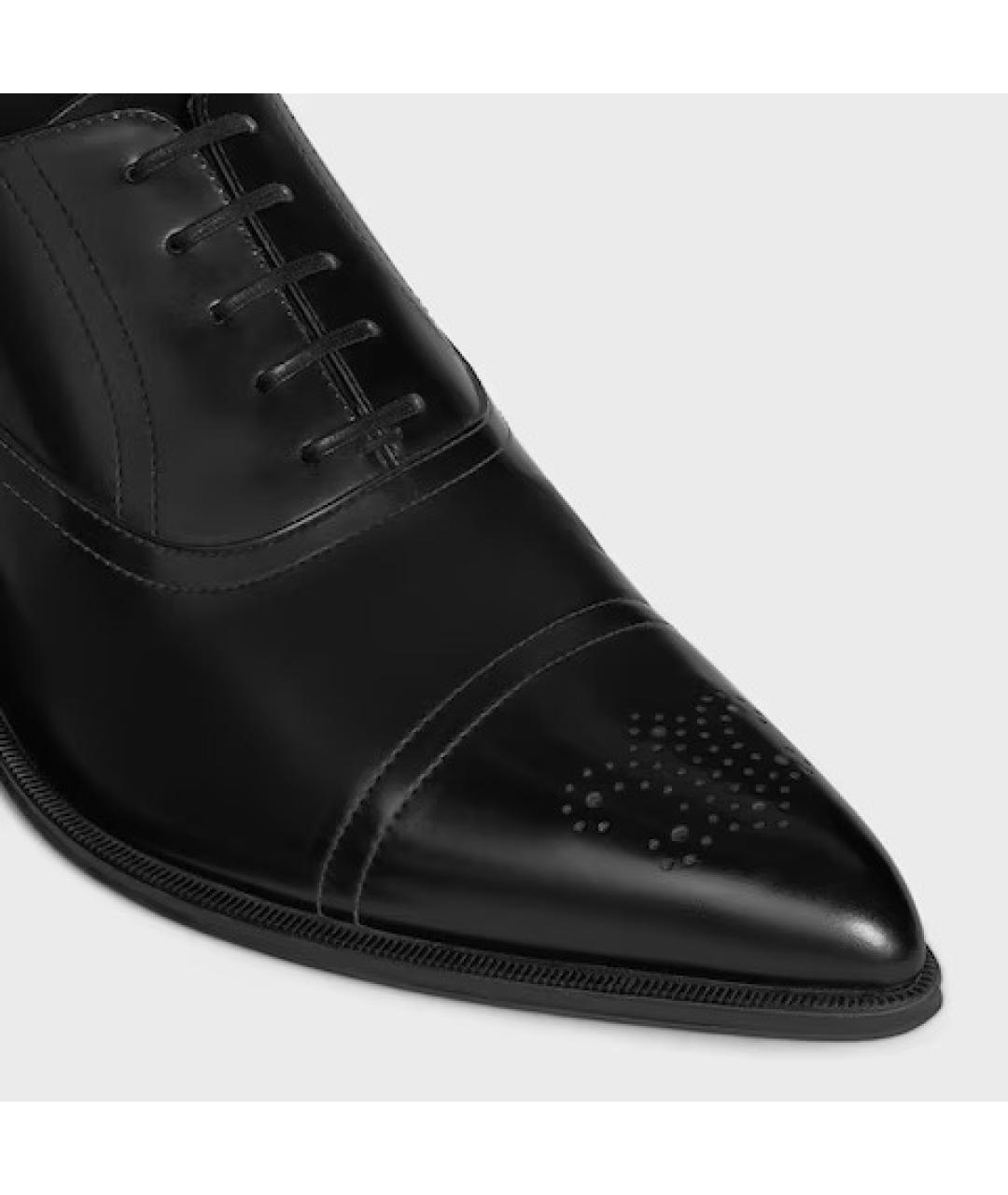 CELINE Черные кожаные туфли, фото 4