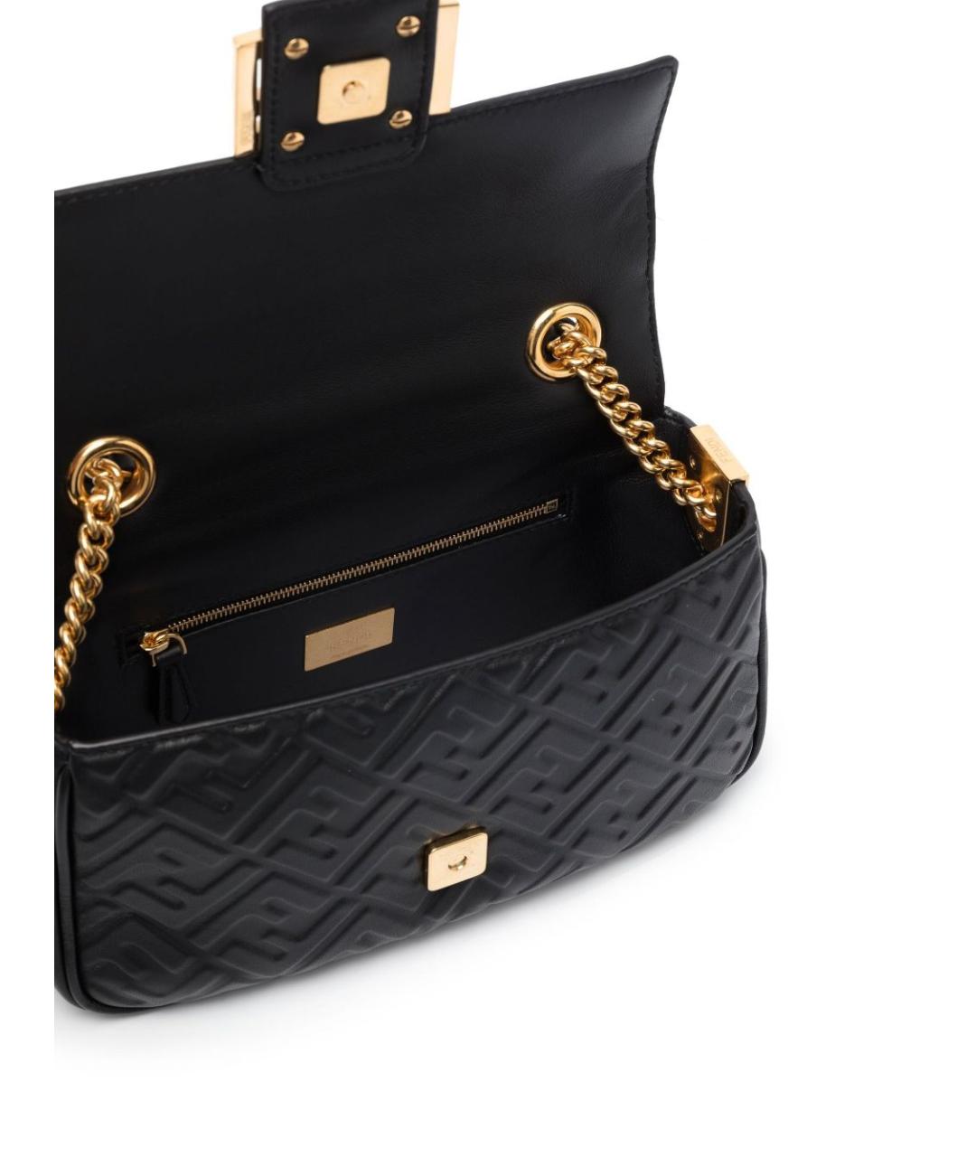 FENDI Черная кожаная сумка через плечо, фото 2