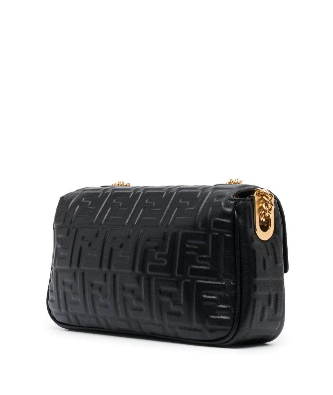 FENDI Черная кожаная сумка через плечо, фото 4