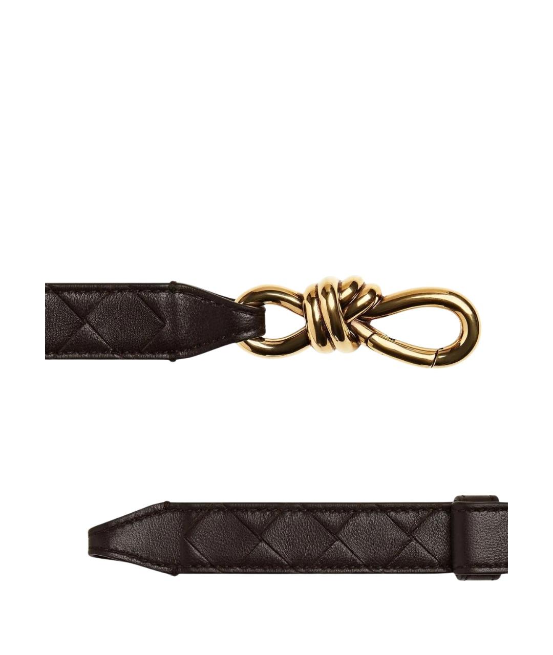 BOTTEGA VENETA Коричневый кожаный ремень, фото 2