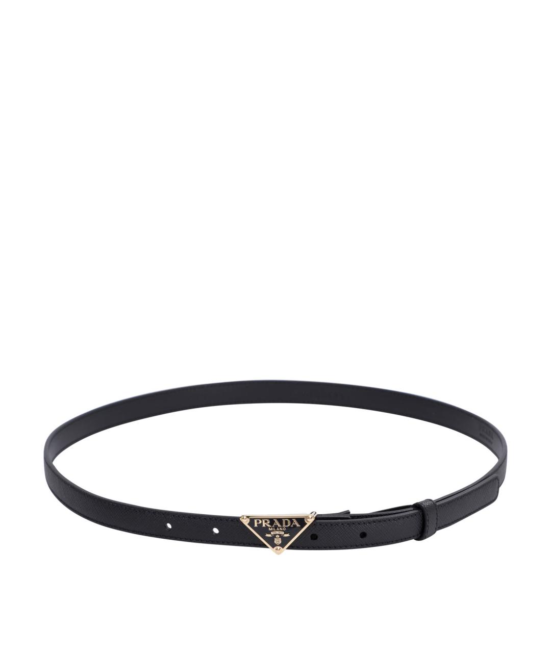 PRADA Черный кожаный ремень, фото 1