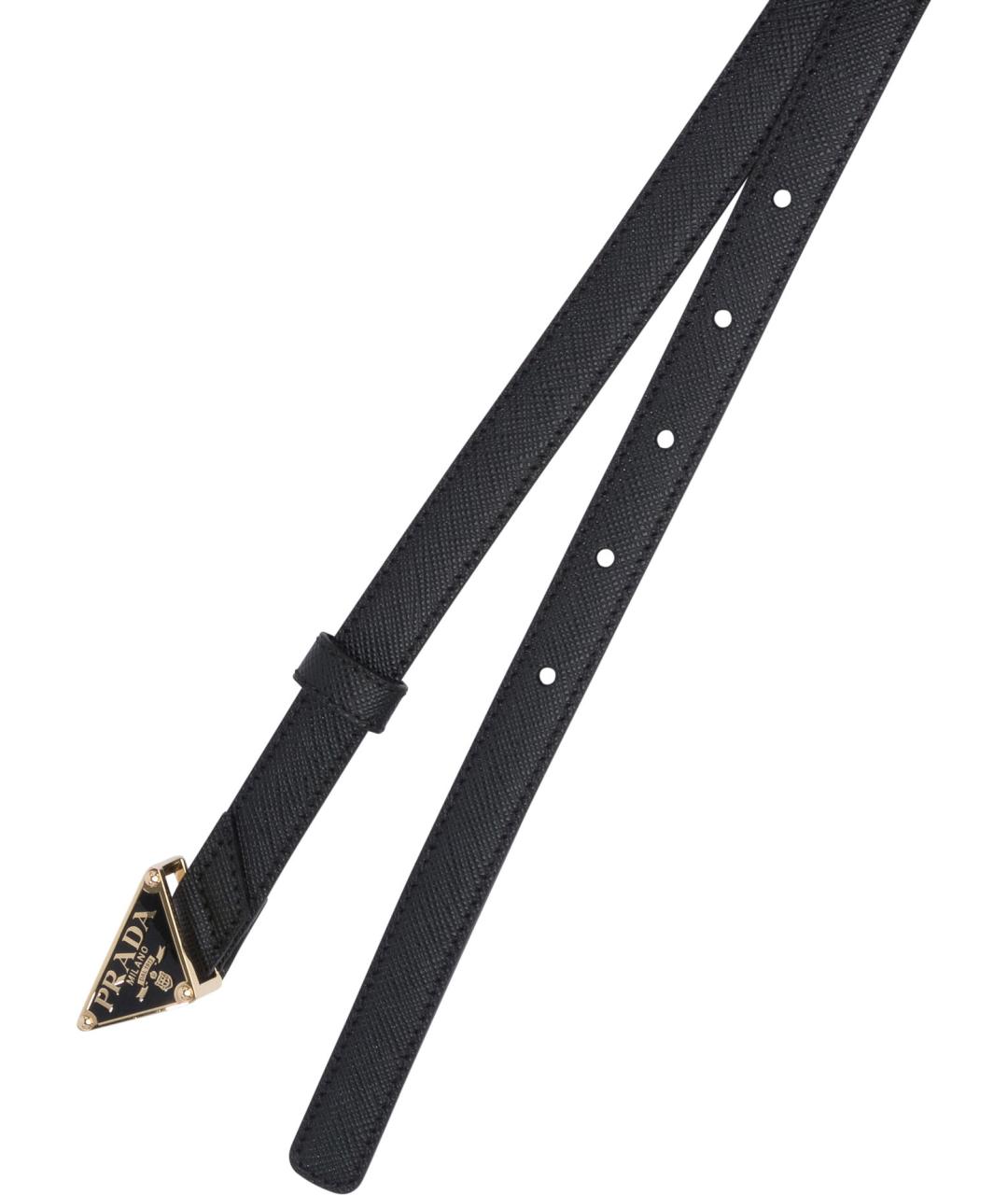 PRADA Черный кожаный ремень, фото 2