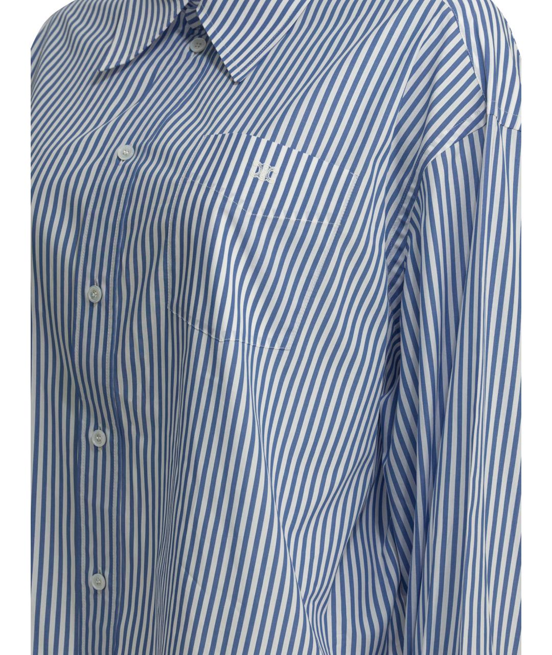 CELINE Голубая хлопковая рубашка, фото 4